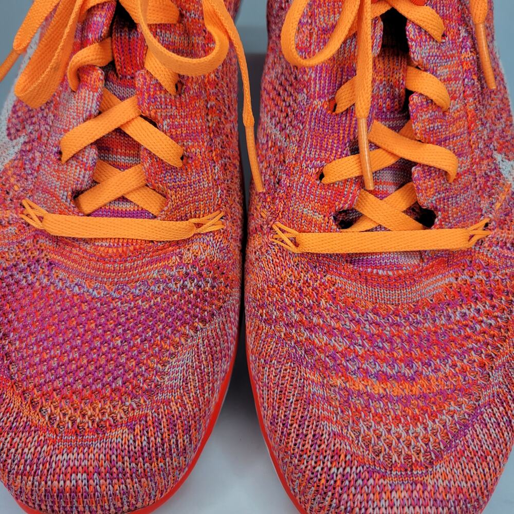 Nike Free TR Flyknit Pink Orange Training Running Shoes Women's US Size 9.5 - Picture 8 of 12